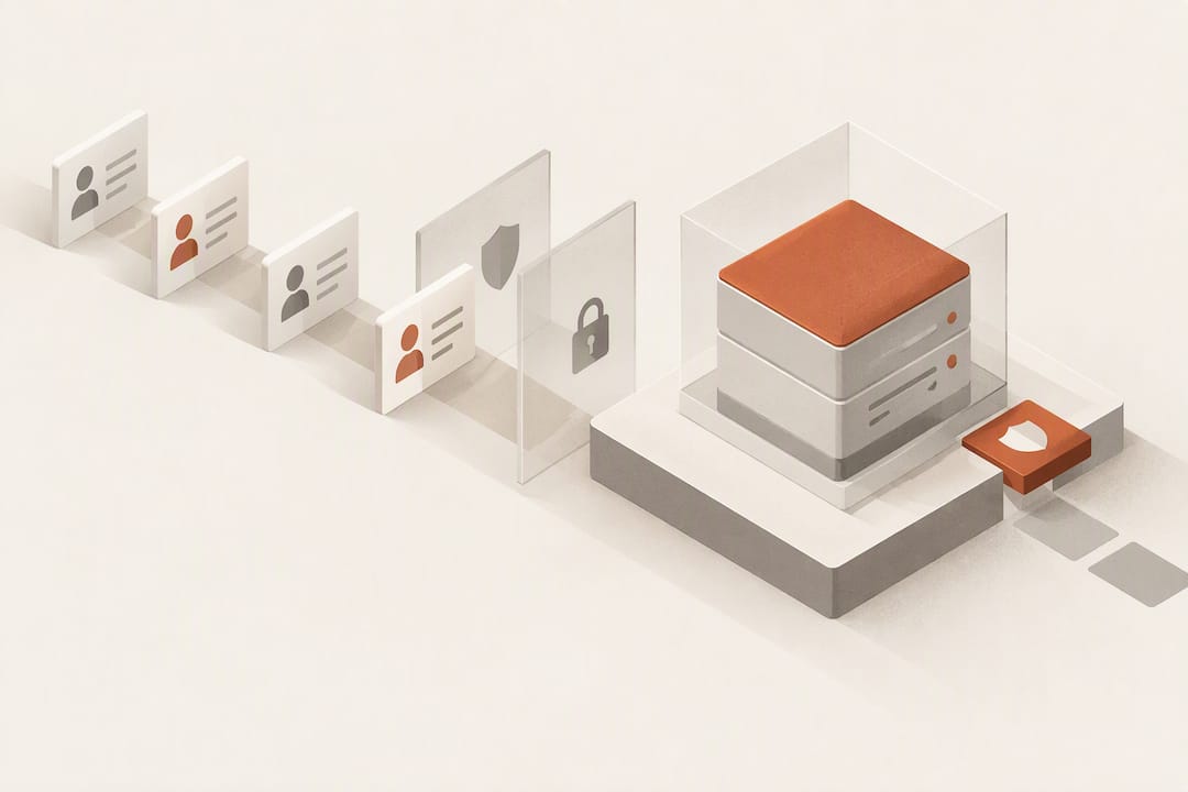 Geometric illustration of governed CRM data