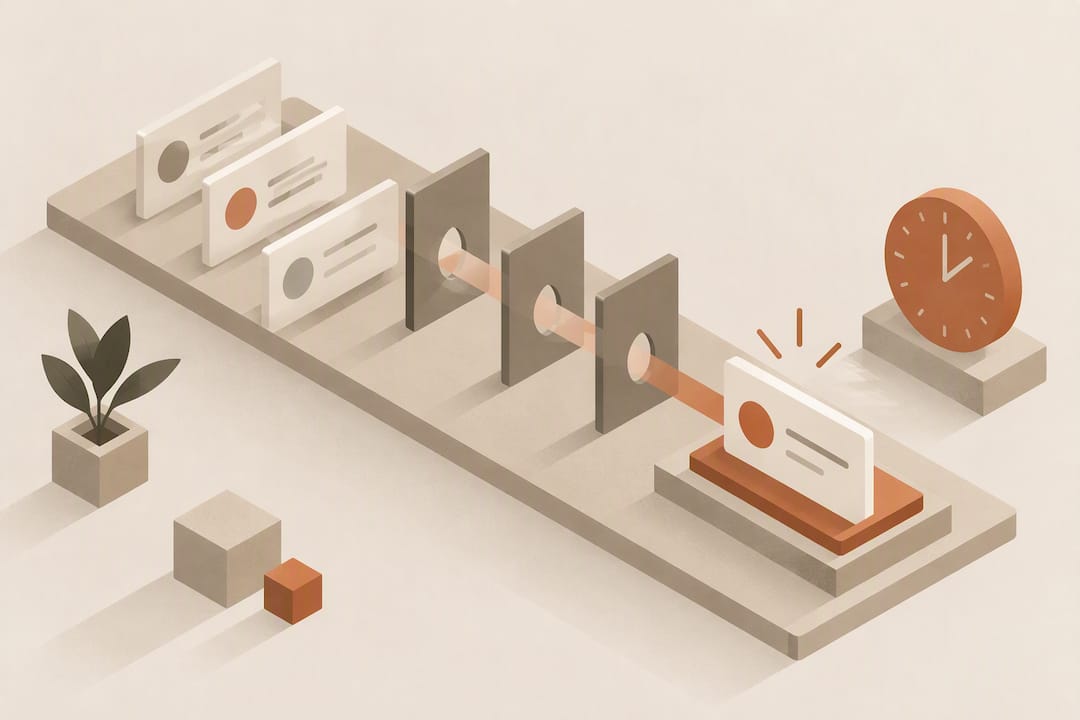 Isometric personalized outreach title card