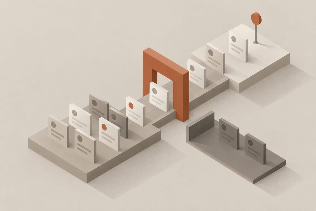 Isometric CRM opportunity scoring title card
