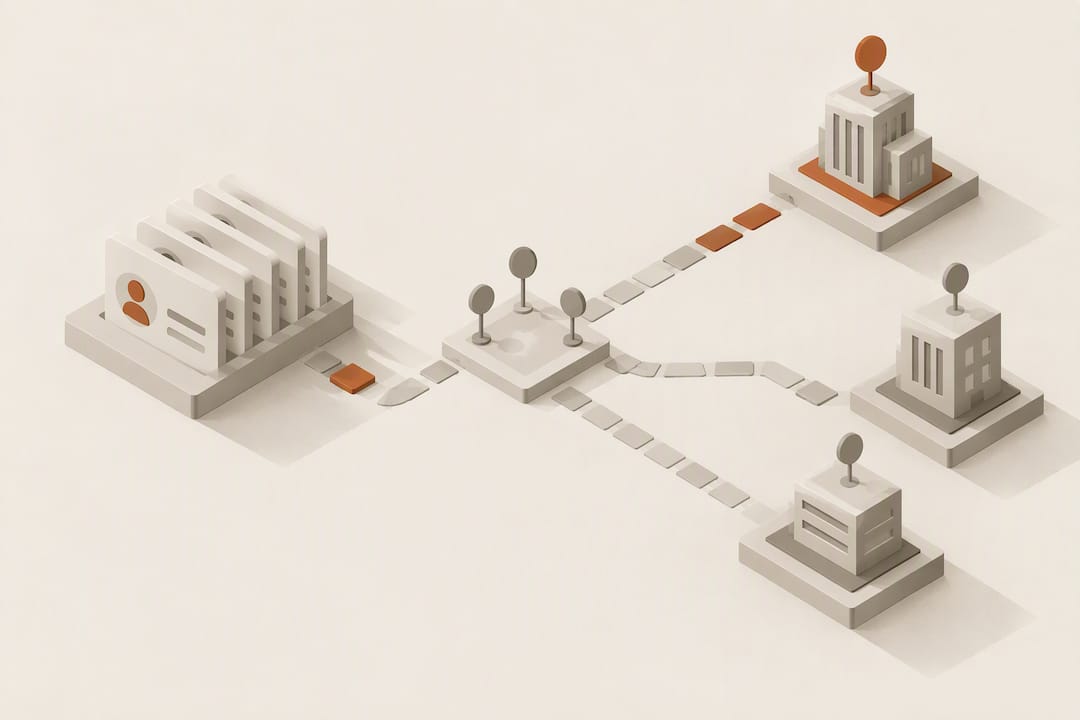 Isometric lead account matching title card