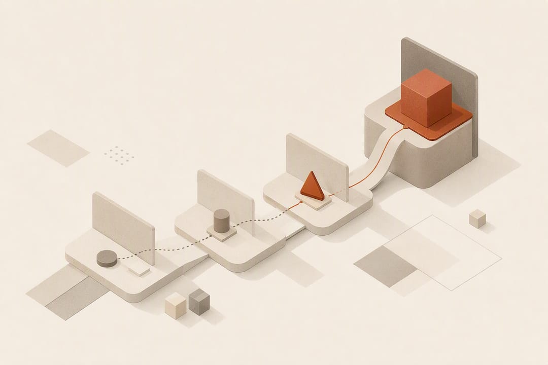 Isometric customer retention lifecycle illustration