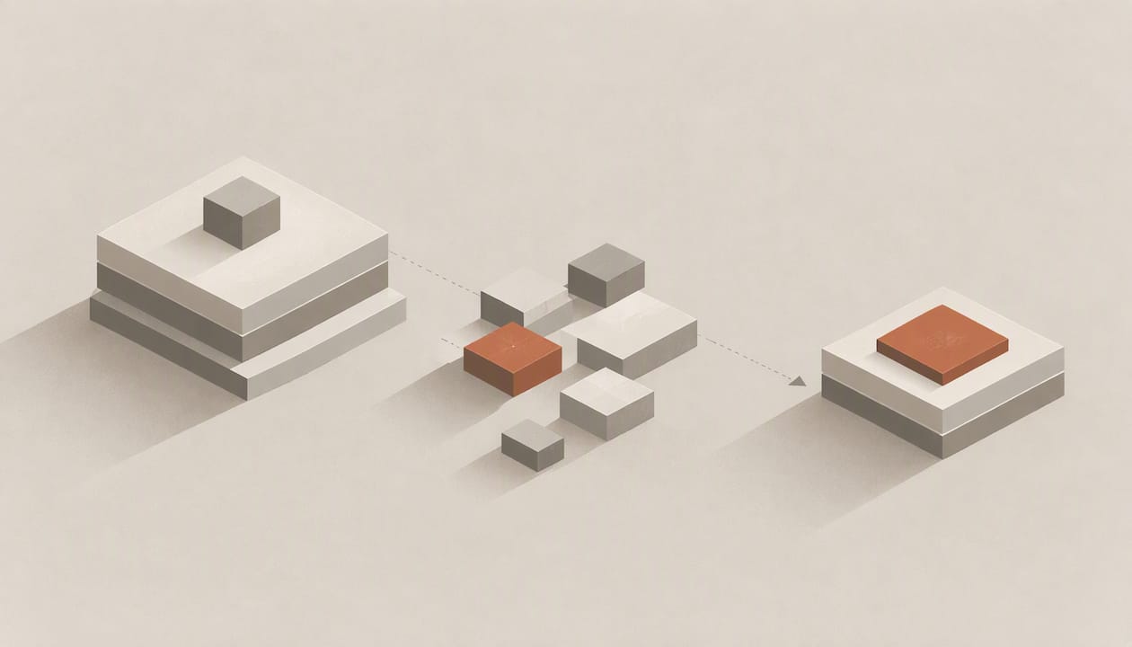 Geometric illustration of variance becoming aligned results