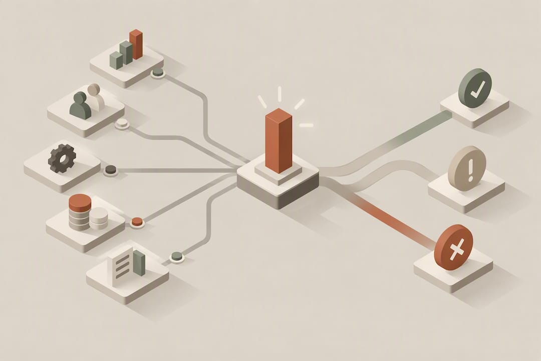 Isometric account health scoring title card